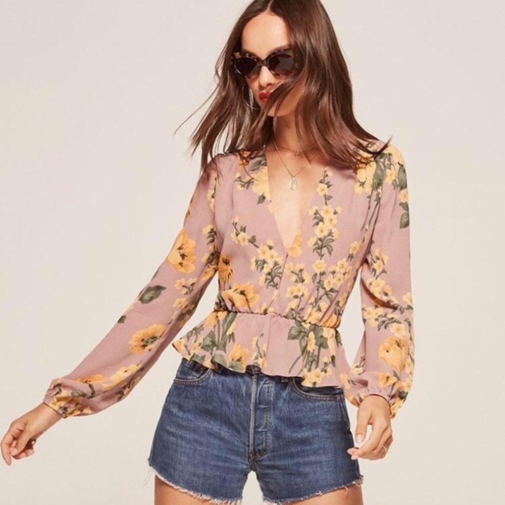 Reformation Camila Wrap Top size XS